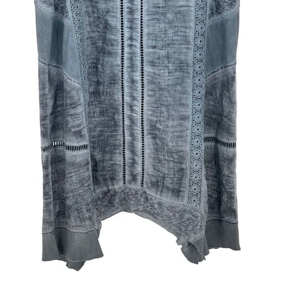 Soft Surroundings Ocean Fade Tunic Top Sleeveless Slate Blue Women Medium 29195 - Picture 3 of 8